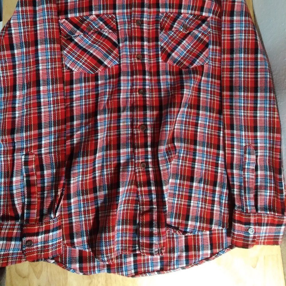 Vintage JC Penney Long Sleeve Flannel Button Shirt - Picture 3 of 8